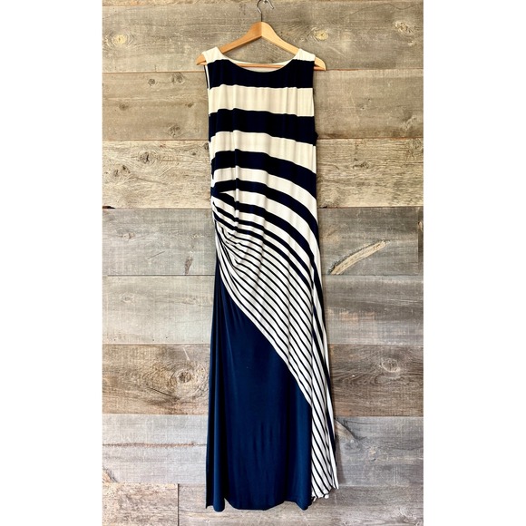 Soft Surroundings Vela Here's to‎ Infinity Maxi Dress XL Navy Stripe Nautical - Picture 4 of 13